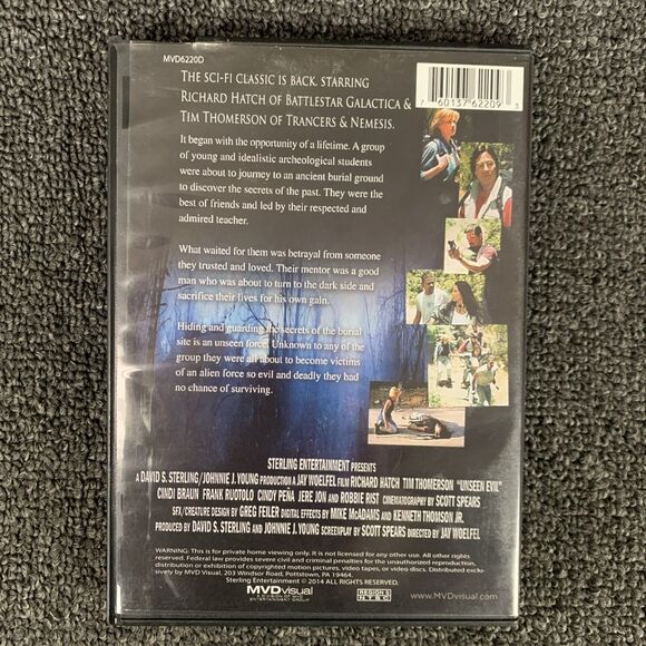 Unseen Evil (DVD, 2002) Ancient Alien Horror OOP HTF - Picture 2 of 4